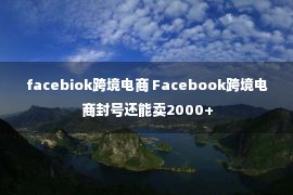 facebiok跨境电商 Facebook跨境电商封号还能卖2000+