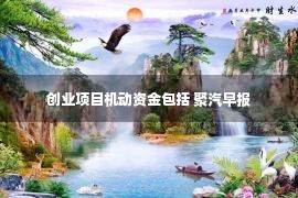 创业项目机动资金包括 聚汽早报