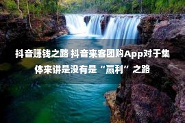 抖音赚钱之路 抖音来客团购App对于集体来讲是没有是“赢利”之路