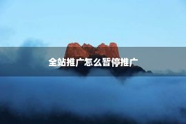 全站推广怎么暂停推广