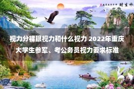 视力分裸眼视力和什么视力 2022年重庆大学生参军、考公务员视力要求标准