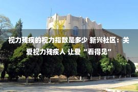 视力残疾的视力指数是多少 新兴社区：关爱视力残疾人 让爱“看得见”