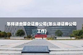 怎样进去国企证券公司(怎么进证券公司工作)