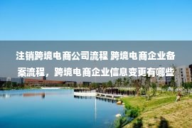 注销跨境电商公司流程 跨境电商企业备案流程，跨境电商企业信息变更有哪些注意事项