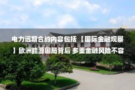 电力远期合约内容包括 【国际金融观察】欧洲能源困局背后 多重金融风险不容忽视