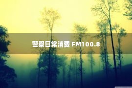 警察日常消费 FM100.8