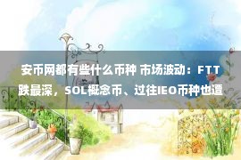 安币网都有些什么币种 市场波动：FTT跌最深，SOL概念币、过往IEO币种也遭殃