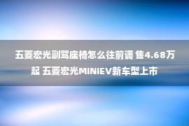 五菱宏光副驾座椅怎么往前调 售4.68万起 五菱宏光MINIEV新车型上市