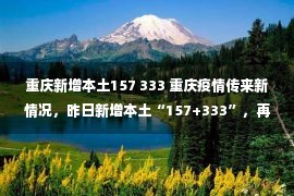 重庆新增本土157 333 重庆疫情传来新情况，昨日新增本土“157+333”，再次调整风险区